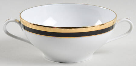 Black Band Flat Cream Soup Bowl