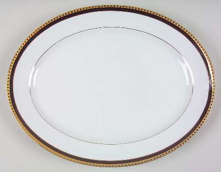 Black Band 15" Oval Serving Platter by Tiffany
