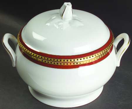 Rust Band Tureen &  Lid