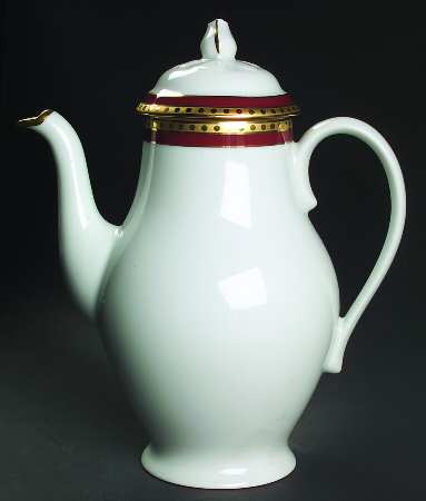 Rust Band Coffee Pot & Lid