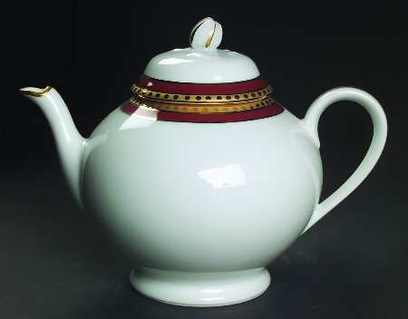 Rust Band Teapot & Lid