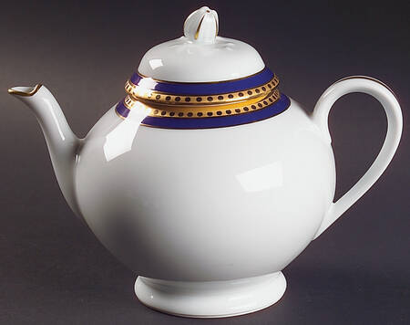 Blue Band Teapot & Lid
