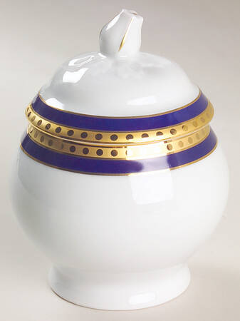 Blue Band Sugar Bowl & Lid