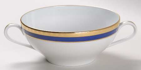 Blue Band Flat Cream Soup Bowl