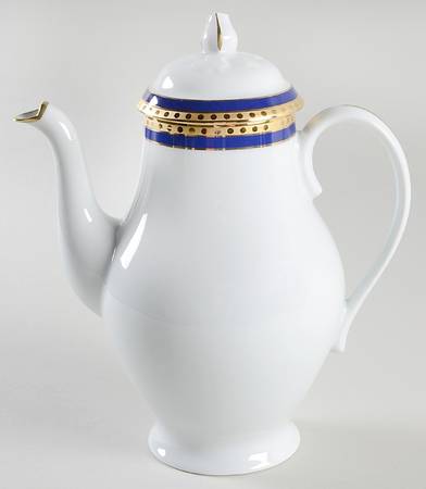 Blue Band Coffee Pot & Lid