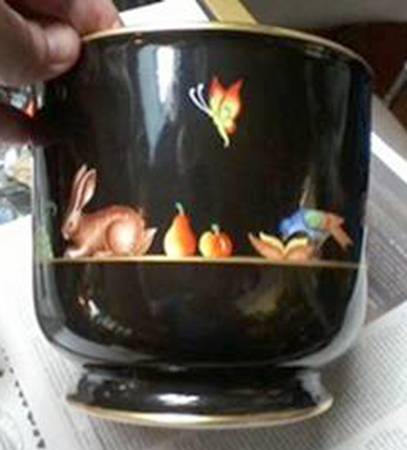 Black Shoulder 6" Cachepot/Vase
