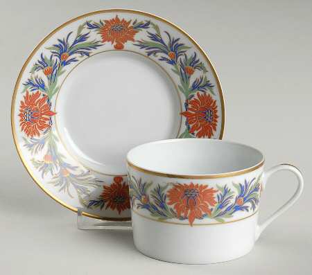 Chrysanthemum Flat Cup & Saucer Set
