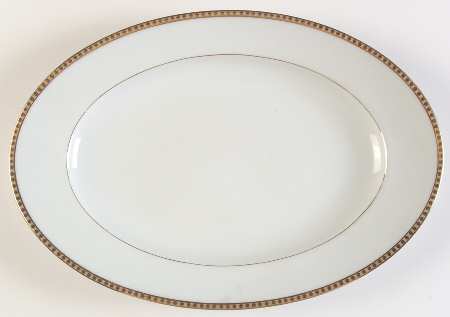 Gold Band 15" Oval Serving Platter