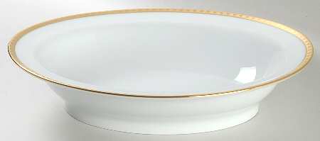 Gold Band 9" Oval Vegetable Bowl