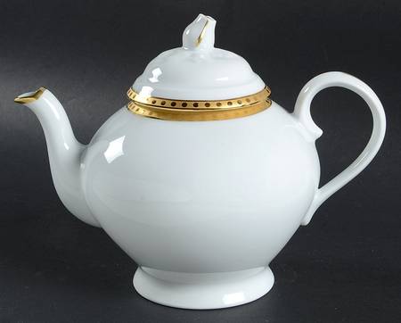 Gold Band Teapot & Lid