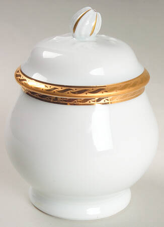 Gold Band D'Or Sugar Bowl & Lid