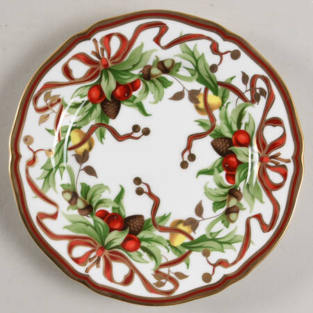 Tiffany Holiday (White Background, Japan) Salad Plate