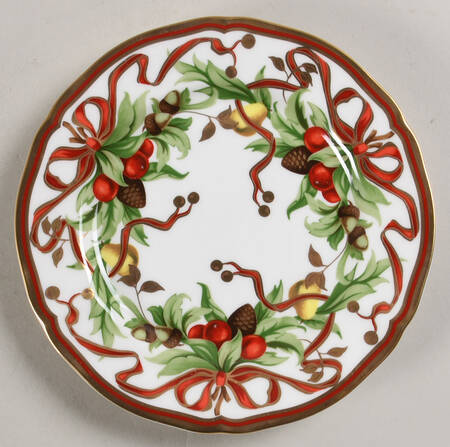 Tiffany Holiday (White Background, Japan) Bread & Butter Plate