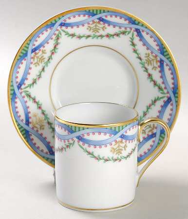 Louveciennes Flat Demitasse Cup & Saucer Set