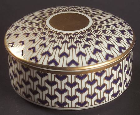 Manhattan Blue Round Box & Lid