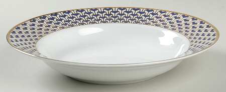 Manhattan Blue Large Rim Soup Bowl