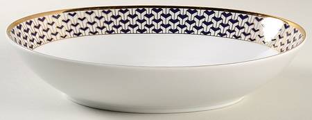 Manhattan Blue 10" Oval Vegetable Bowl