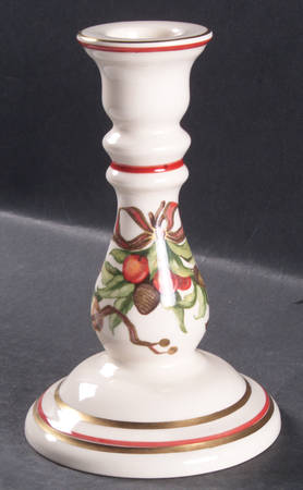 Tiffany Garland (Cream Background, England) 6" Candlestick