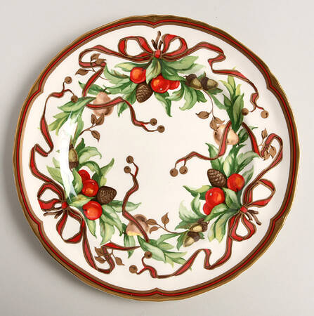 Tiffany Garland (Cream Background, England) Luncheon Plate