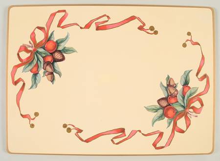 Tiffany Garland (Cream Background, England) Corkboard Placemat