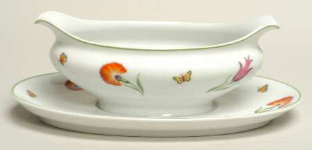 Tiffany Garden Gravy Boat & Underplate
