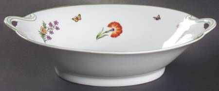 Tiffany Garden 10" Oval Vegetable Bowl