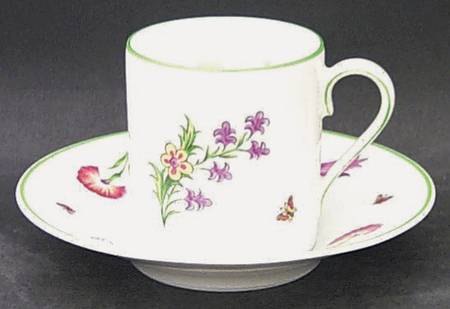 Tiffany Garden Flat Demitasse Cup & Saucer Set