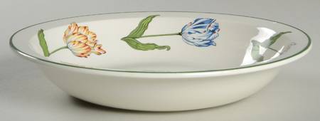 Tiffany Tulips Large Rim Soup Bowl