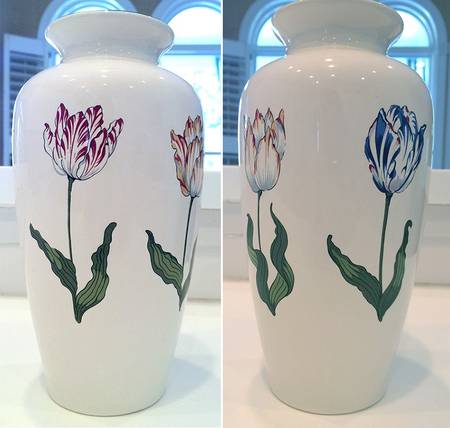 Tiffany Tulips 9" Vase