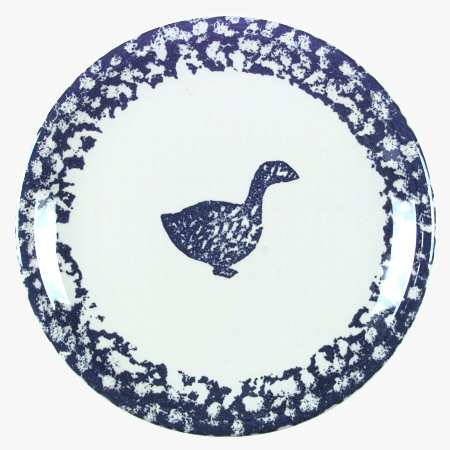Sponge Blue (Animals or Hearts) Dinner Plate