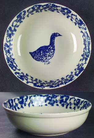 Sponge Blue (Animals or Hearts) Coupe Cereal Bowl