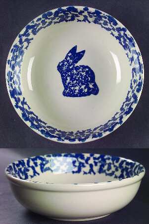 Sponge Blue (Animals or Hearts) Coupe Cereal Bowl