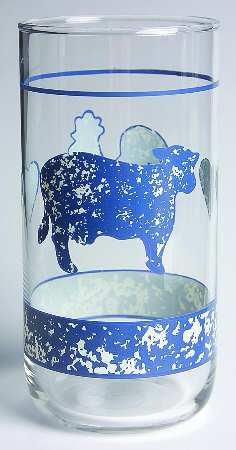 Sponge Blue (Animals or Hearts) Glassware Tall Tumbler