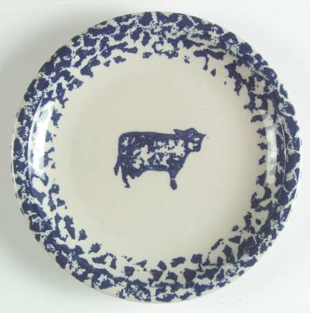 Sponge Blue (Animals or Hearts) Salad Plate