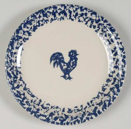 Sponge Blue (Animals or Hearts) Salad Plate