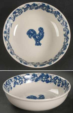 Sponge Blue (Animals or Hearts) Coupe Cereal Bowl