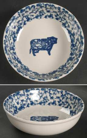 Sponge Blue (Animals or Hearts) Coupe Cereal Bowl