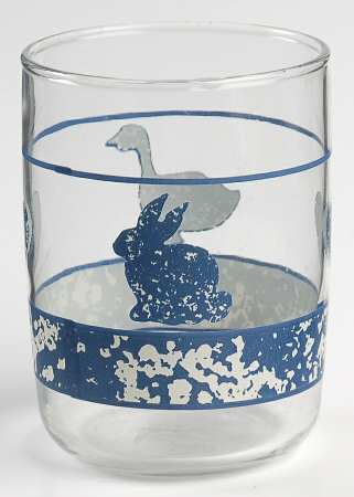 Sponge Blue (Animals or Hearts) 8 Oz Glassware Juice
