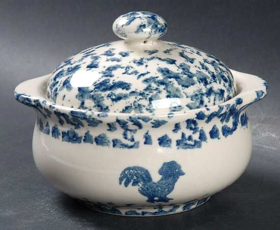 Sponge Blue (Animals or Hearts) Individual Casserole & Lid