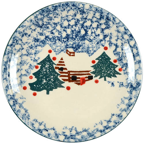 Cabin In The Snow Salad Plate