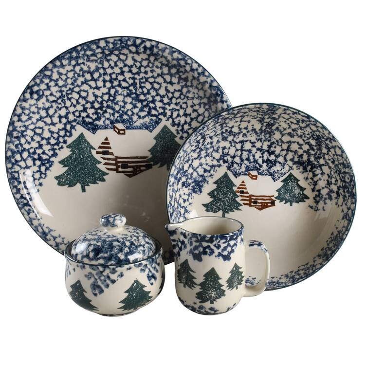 Cabin In The Snow 5 Piece Hostess Set