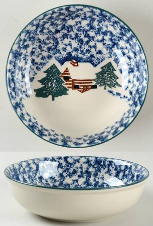 Cabin In The Snow Coupe Cereal Bowl
