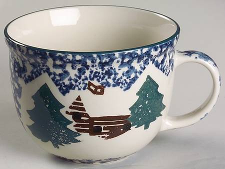 Cabin In The Snow Latte Mug