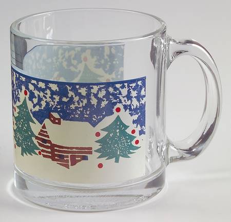 Cabin In The Snow Glassware Mug