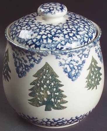 Cabin In The Snow Cookie Jar & Lid