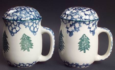 Cabin In The Snow Handled Salt & Pepper Set