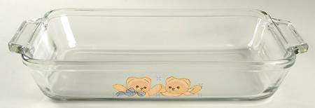 Country Bear 13" Rectangular Glassware Baker