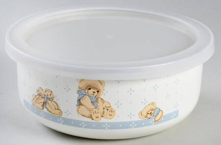 Country Bear Bowl-Metal 5 3/4 W/Plastic Lid