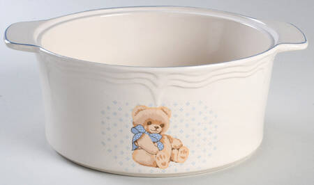 Country Bear 2 Qt Round Covered Casserole No Lid