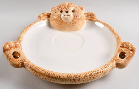 Country Bear Figural Chip/Dip Plate